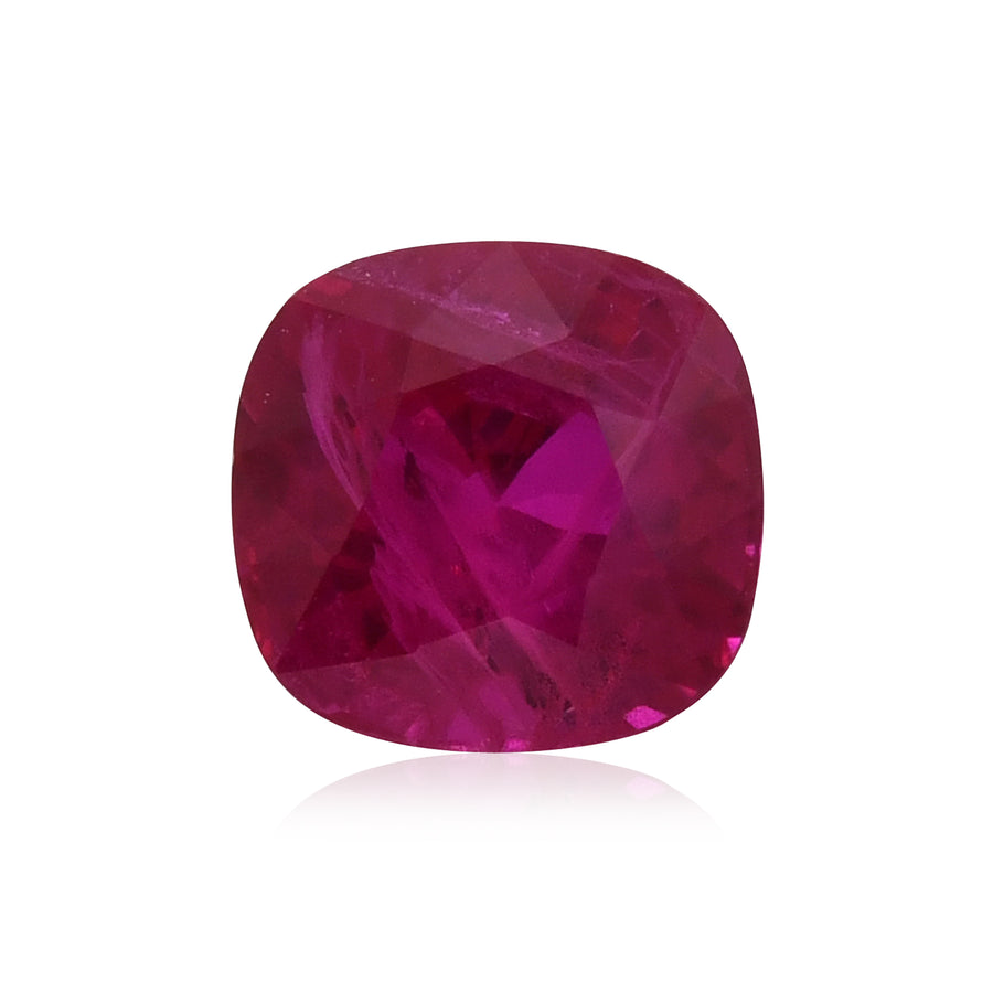2.02 Carat Red BURMESE Cushion Ruby GRS