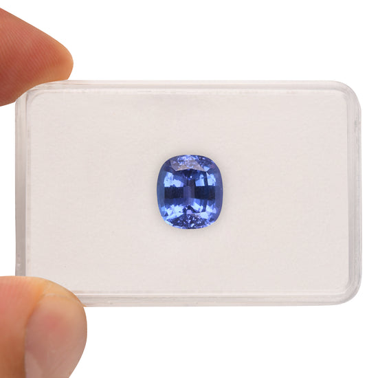 7.38 Carat Blue TANZANIAN Cushion Tanzanite