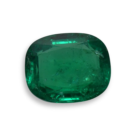 5.05 Karat Grüner KOLUMBIANISCHER Kissenschliff-Smaragd CD