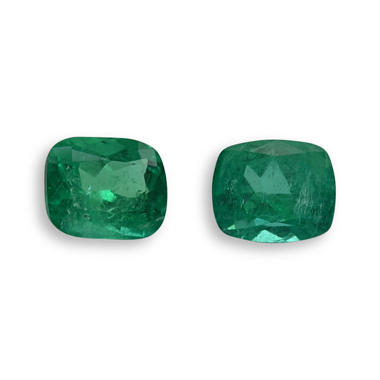 5.87 Carat Green COLOMBIAN Cushion Emerald CD