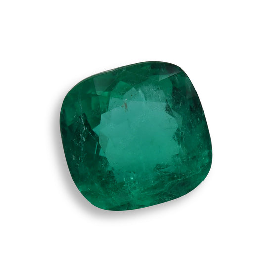 7,37 Karat Grüner KOLUMBIANISCHER Kissenschliff-Smaragd CD