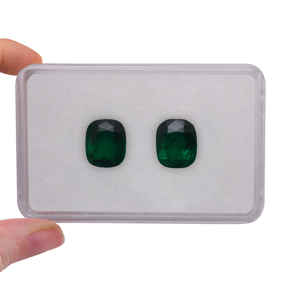 9.12 Carat Green COLOMBIAN Cushion Emerald GUBELIN