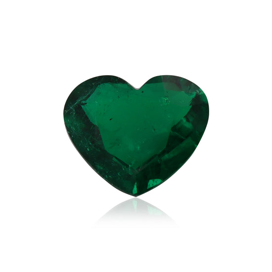 12,48 Karat Grüner KOLUMBIANISCHER Herz-Smaragd GÜBELIN