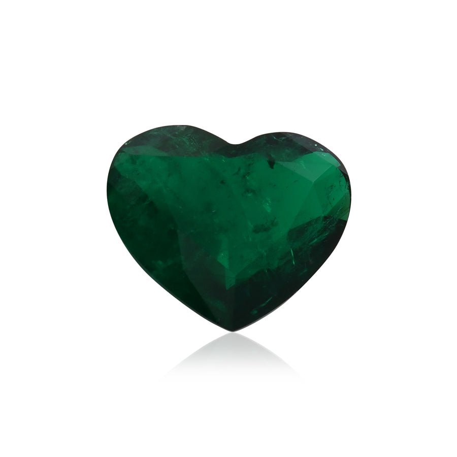 13.44 Carat Green COLOMBIAN Heart Emerald GUBELIN