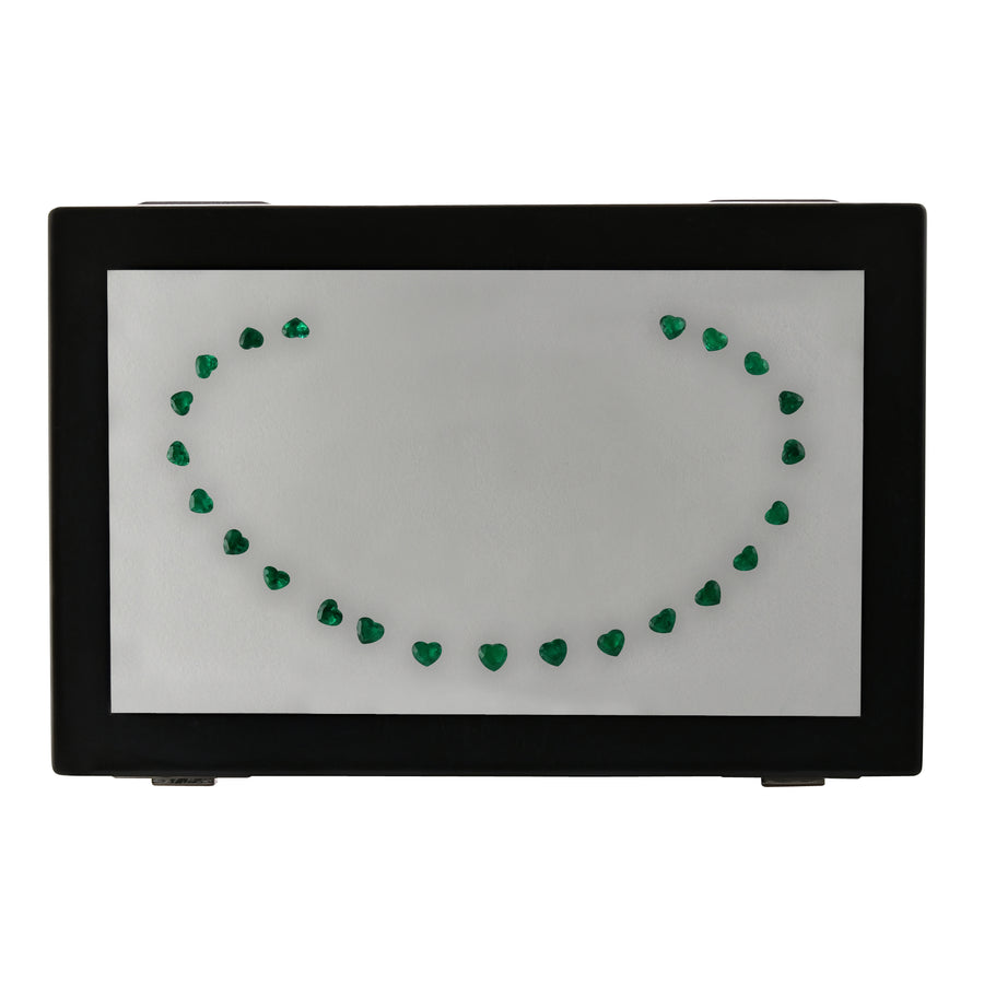 17.75 Carat Green COLOMBIAN Heart Emerald