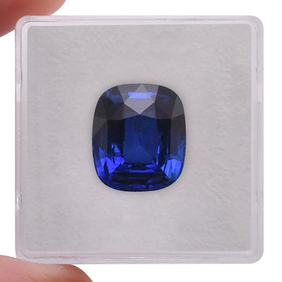 8.02 Carat Blue MADAGASCAR Cushion Sapphire CD