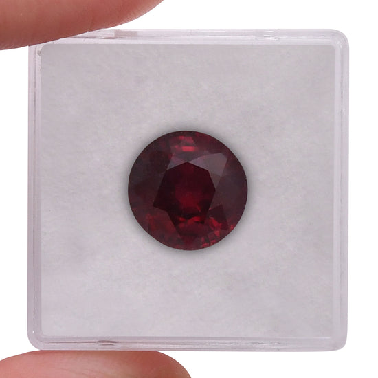 6.06 Carat Red MOZAMBIQUE Round Ruby AGL and GRS