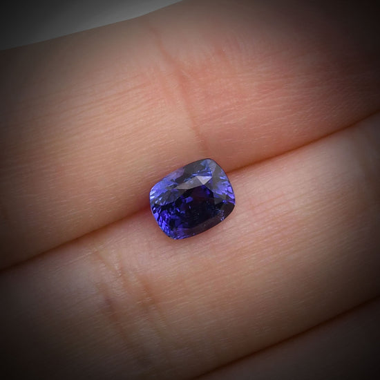 1.66 Carat Blue SRI LANKAN Cushion Sapphire