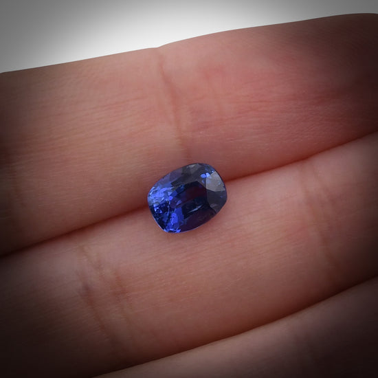 2.04 Carat Blue  Cushion Sapphire
