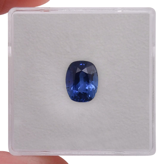 2.04 Carat Blue  Cushion Sapphire