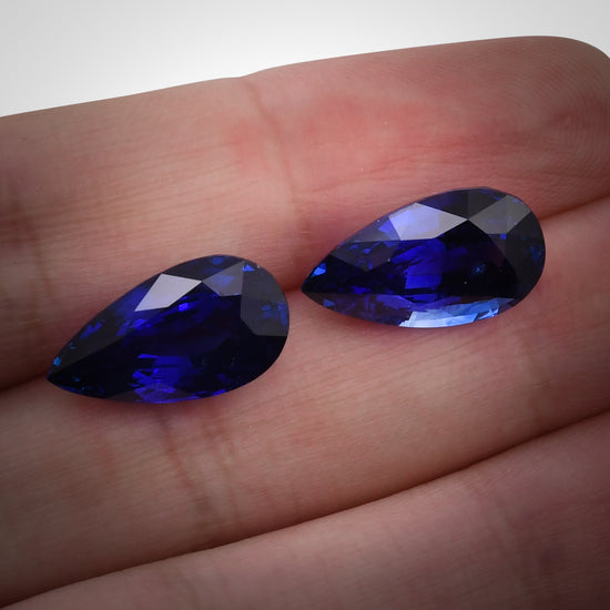 16.17 Carat Blue MADAGASCAR Pear Sapphire GRS