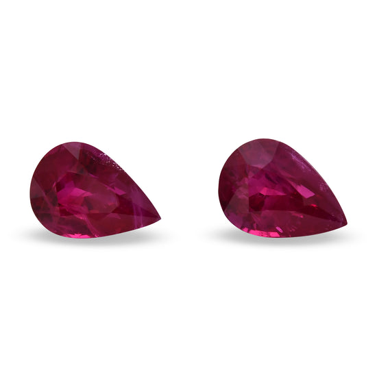 6,50 Karat roter BURMESISCHER Birnen-Rubin GRS