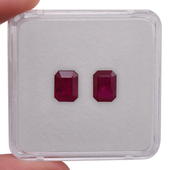 3.42 Carat Red BURMESE Emerald Ruby CD