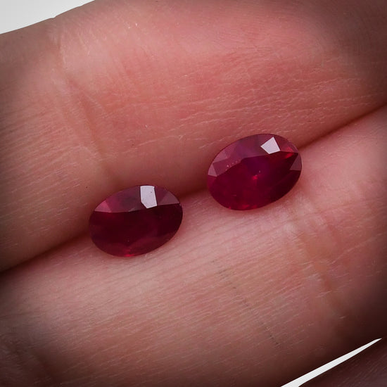 2.09 Carat Red  Oval Ruby