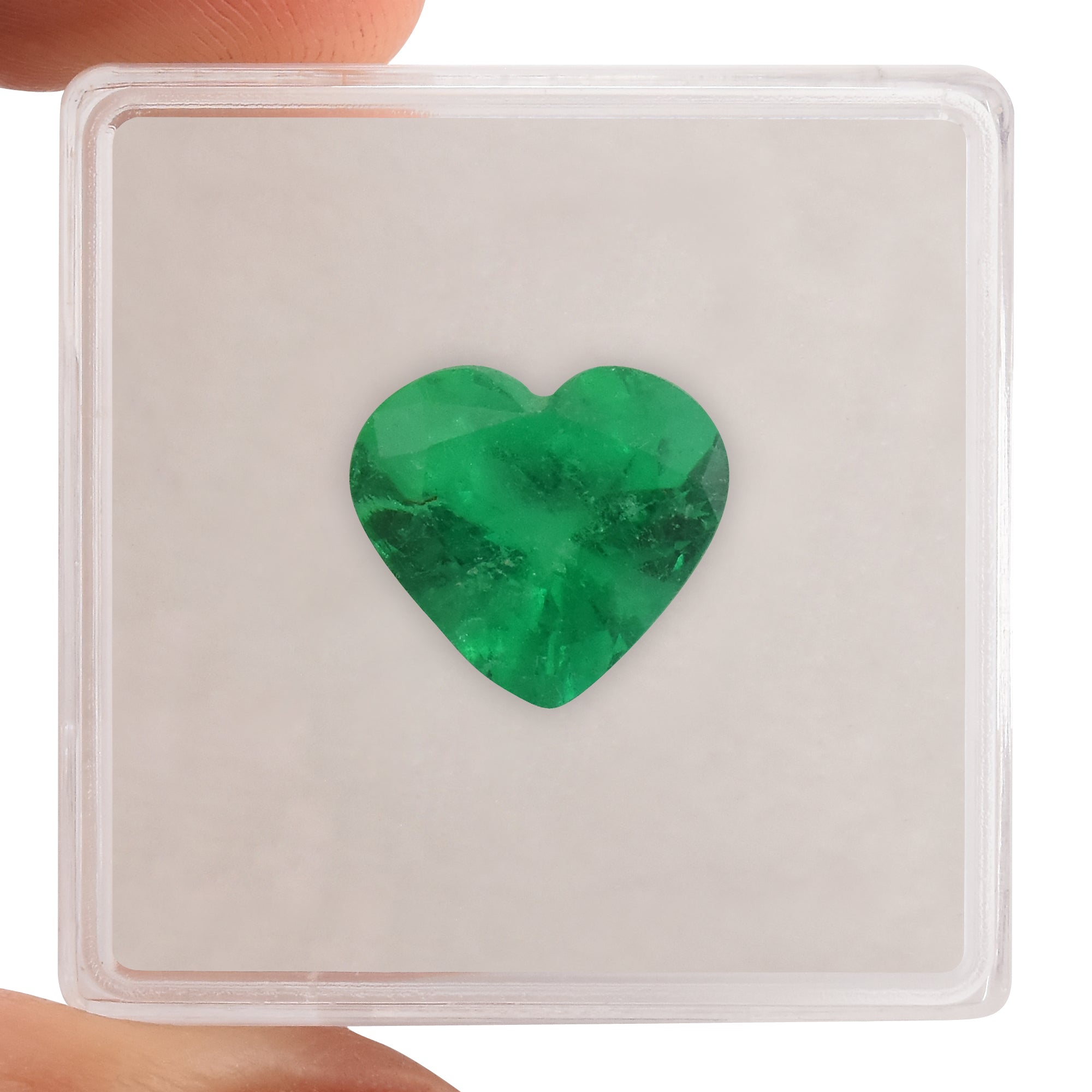 邦楽 LOVE SHOP COLOMBIA - EMERALD GROOVE 6.32 Carat Intense Muzo Green Natural Loose Colombian Emerald-Cushion