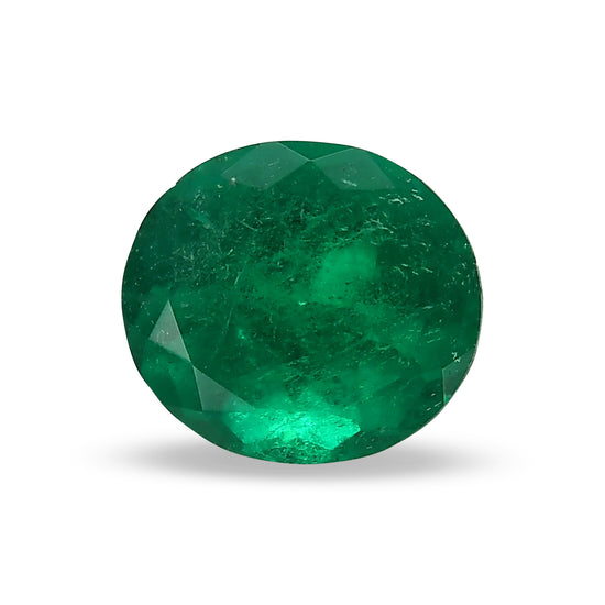 2,00 Karat grüner kolumbianischer ovaler Smaragd