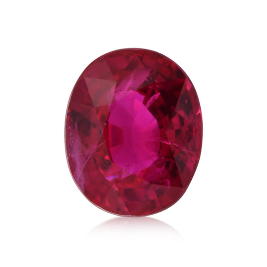 1.06 Carat Red BURMESE Oval Ruby GRS