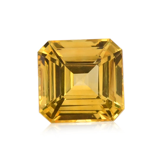 1.56 Carat Yellow SRI LANKAN Sq. Emerald Sapphire
