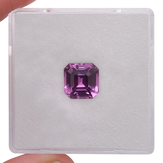 2.10 Carat Pink  Sq. Emerald Sapphire