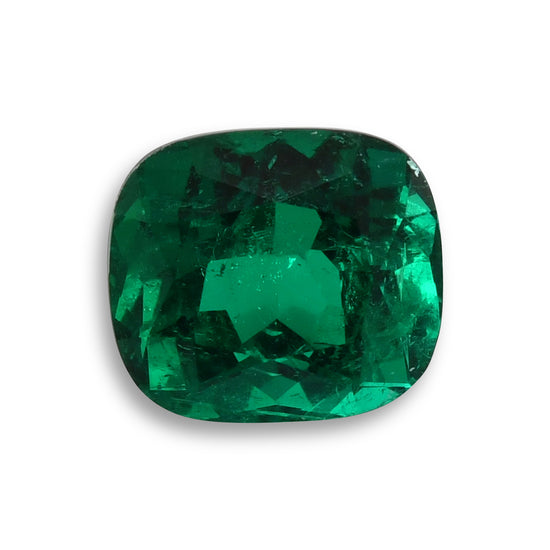 7.15 Carat Green COLOMBIAN Cushion Emerald GUBELIN