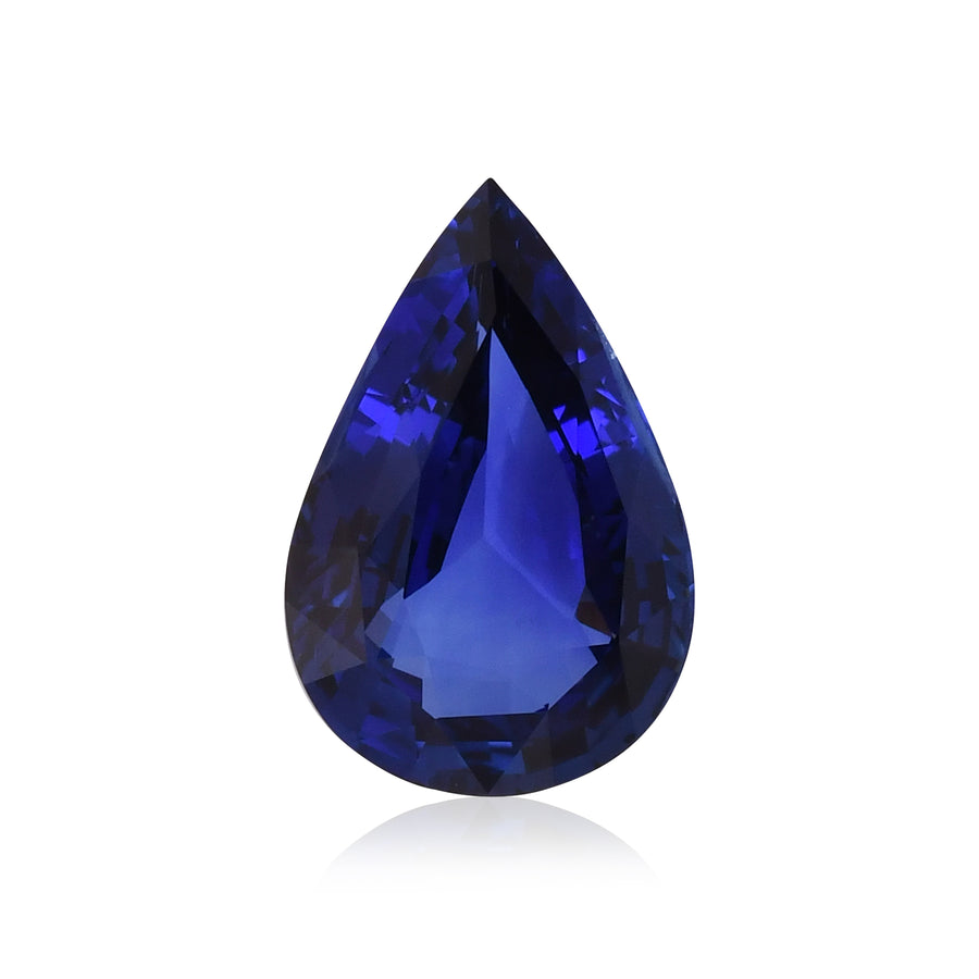 13.54 Carat Blue SRI LANKAN Pear Sapphire CD