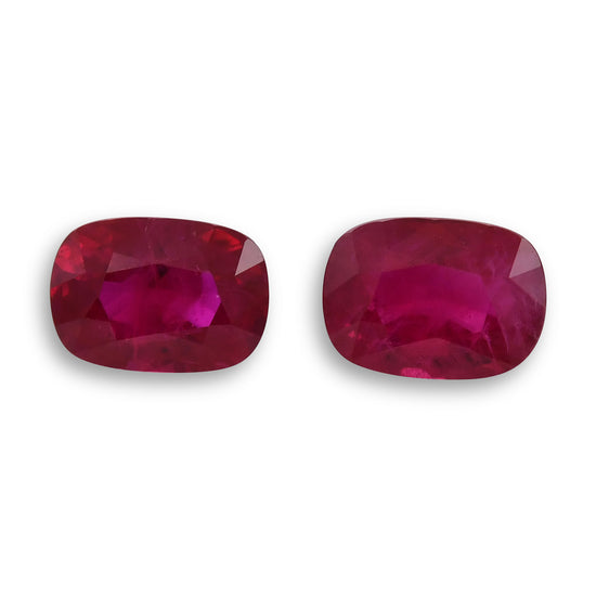 2.18 Carat Red  Cushion Ruby