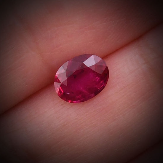 1.22 Carat Red  Oval Ruby