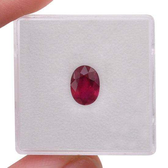 1.30 Carat Red  Oval Ruby