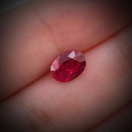 1.30 Carat Red  Oval Ruby