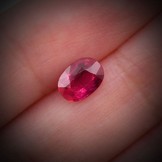 1.42 Carat Red  Oval Ruby