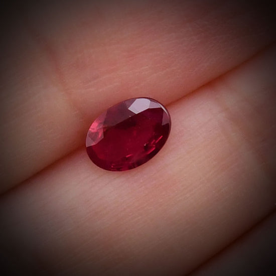 1.13 Carat Red  Oval Ruby