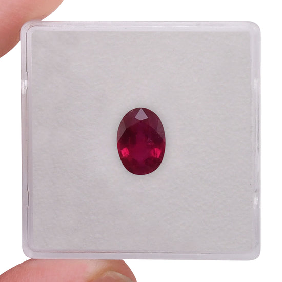 1.36 Carat Red  Oval Ruby