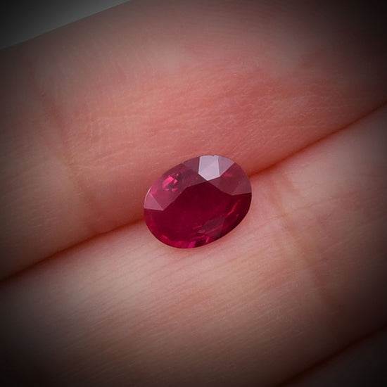 1.30 Carat Red  Oval Ruby