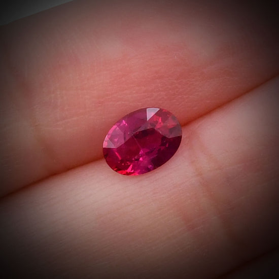 1.29 Carat Red  Oval Ruby
