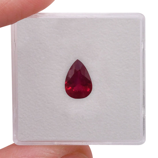 1.31 Carat Red  Pear Ruby