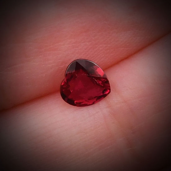 0.81 Carat Red  Heart Ruby