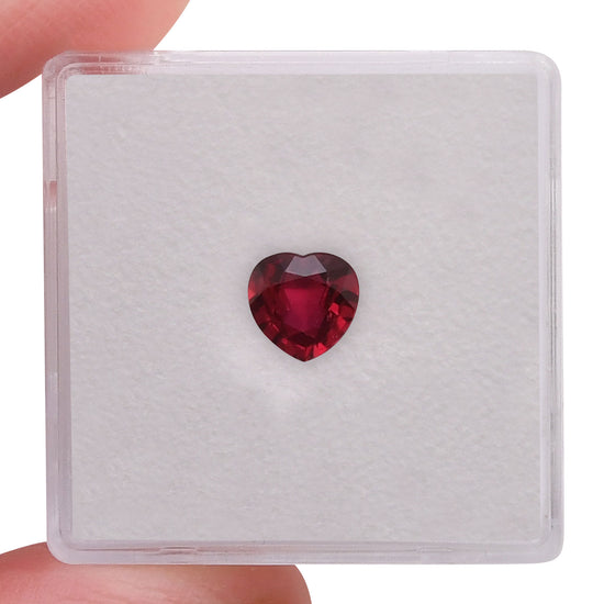 0.81 Carat Red  Heart Ruby