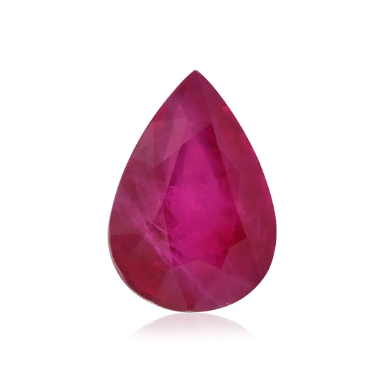 2.21 Carat Red  Pear Ruby