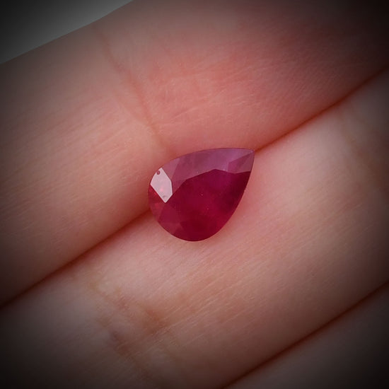 2.21 Carat Red  Pear Ruby