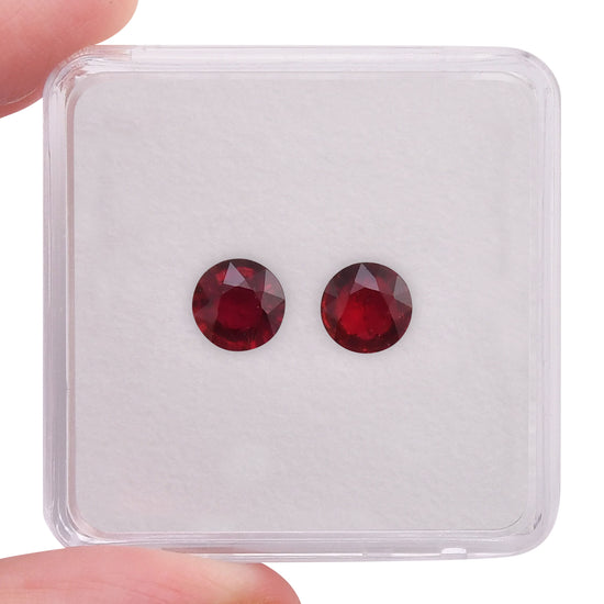2.73 Carat Red  Round Ruby