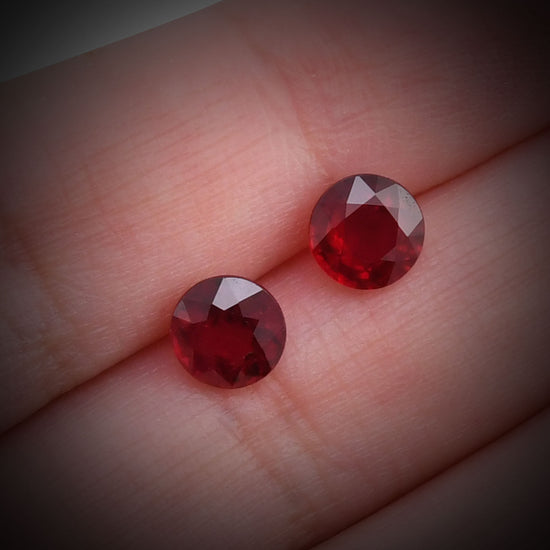 2.90 Carat Red  Round Ruby