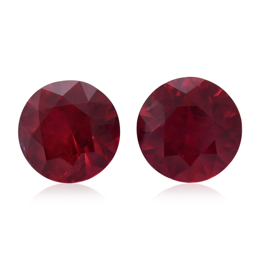 2,42 Karat roter, runder Rubin