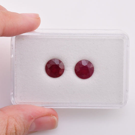 8.17 Carat Red BURMESE Round Ruby CD