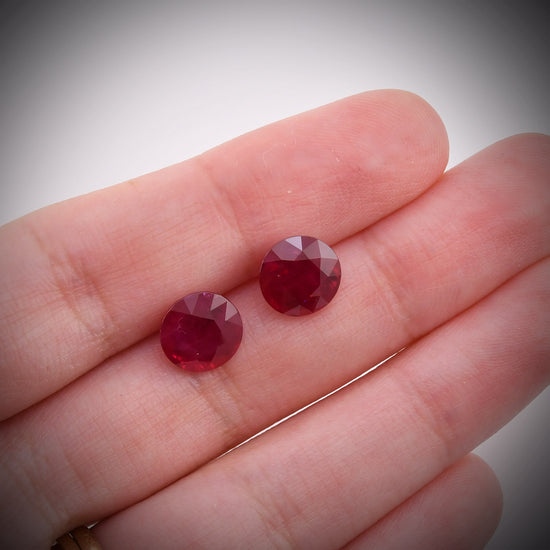 8.17 Carat Red BURMESE Round Ruby CD