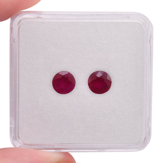 2.07 Carat Red  Round Ruby