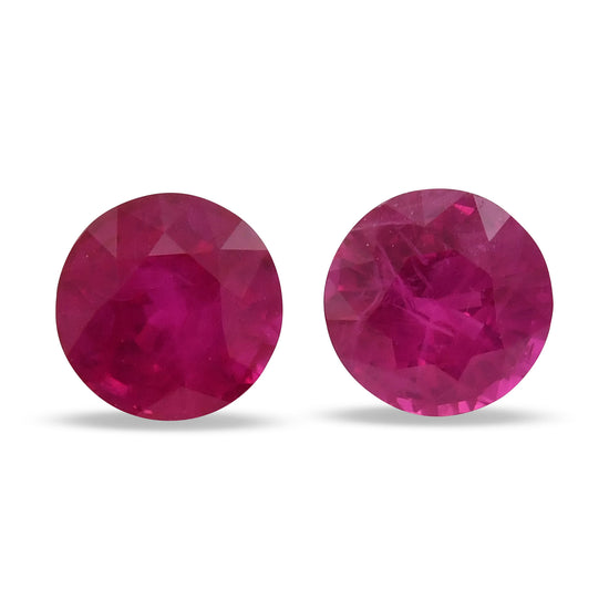 2.61 Carat Red  Round Ruby
