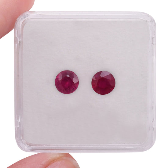 2.61 Carat Red  Round Ruby