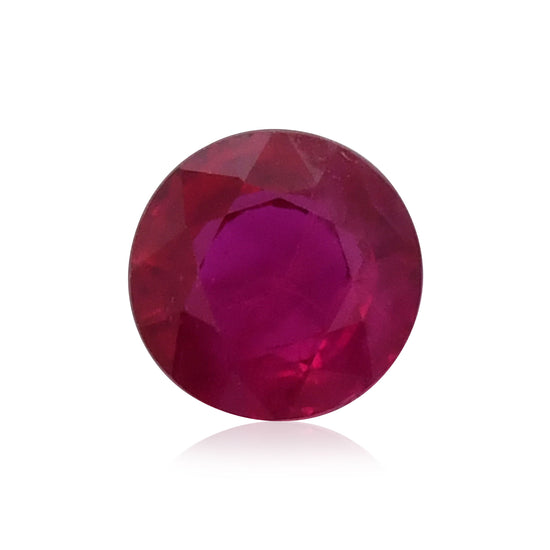 0.96 Carat Red  Round Ruby