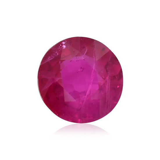 0.75 Carat Red  Round Ruby