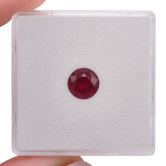 1.38 Carat Red  Round Ruby